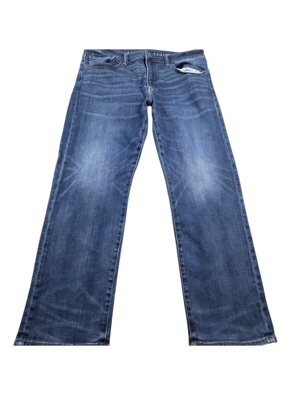 American Eagle Jeans Mens 34x29 Tag 34x30 Dark Wash Relaxed Straight Leg
